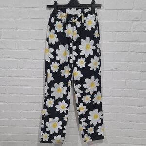 Lazy Oaf Black Daisy Print Pants